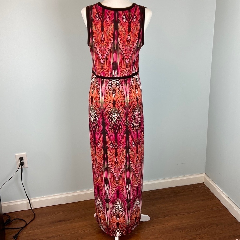 Chico's Art Nouveau Butterfly-Print Maxi Dress Size M - Picture 7 of 13